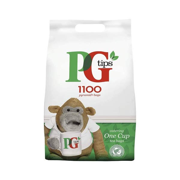 Click for a bigger picture.PG Tips One Cup Pyramid Tea Bags (Pack 110