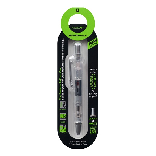 Click for a bigger picture.Tombow AirPress Retractable Ballpoint Pen