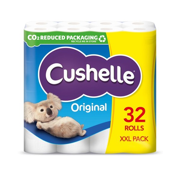 Click for a bigger picture.Cushelle Toilet Roll 2 Ply White (Pack 32