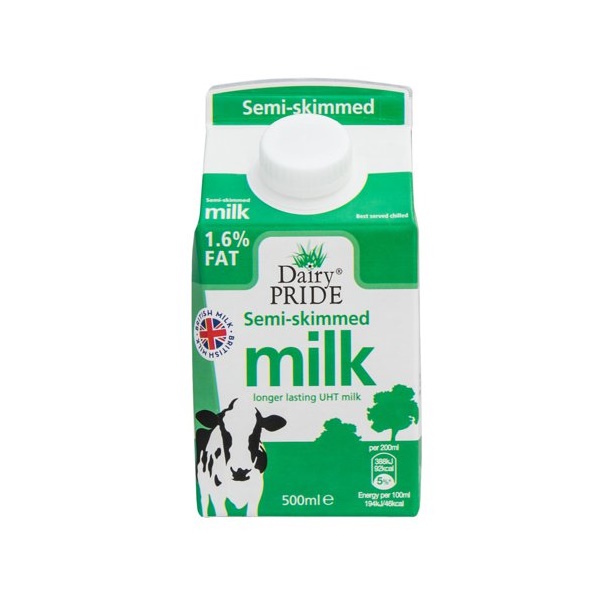 Click for a bigger picture.Dairy Pride Semi Skimmed Long Life Milk 50