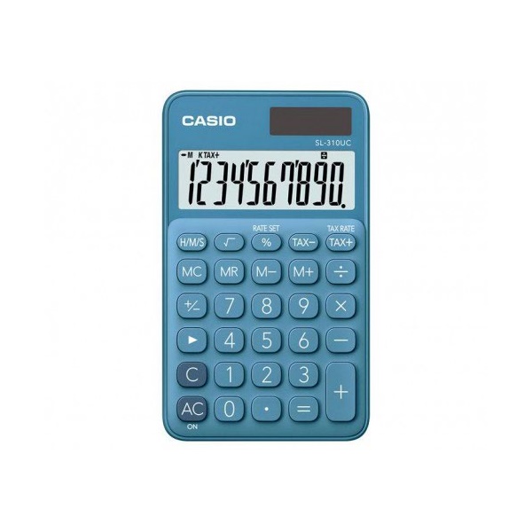 Click for a bigger picture.Casio SL-310 Pocket Calculator Blue SL-310