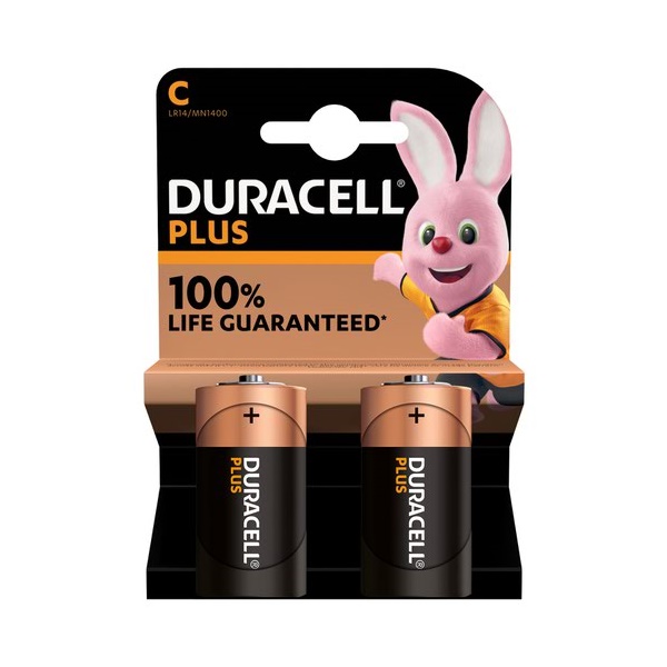 Click for a bigger picture.Duracell Plus C Alkaline Batteries (Pack 2