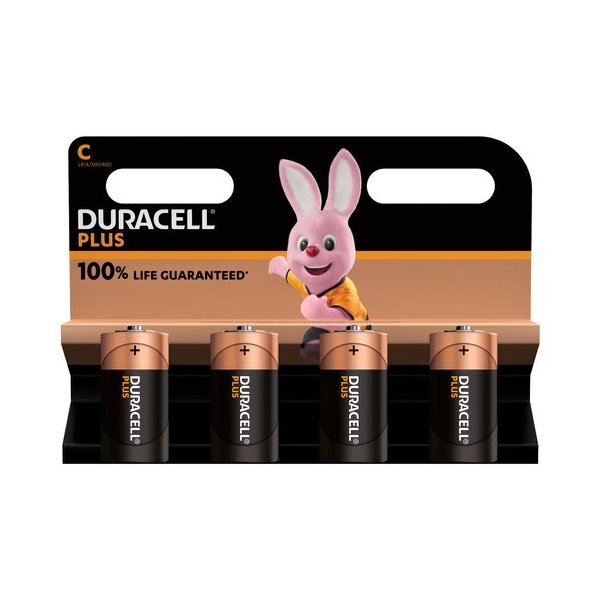 Click for a bigger picture.Duracell Plus C Alkaline Batteries (Pack 4