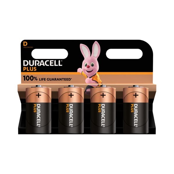 Click for a bigger picture.Duracell Plus D Alkaline Batteries (Pack 4
