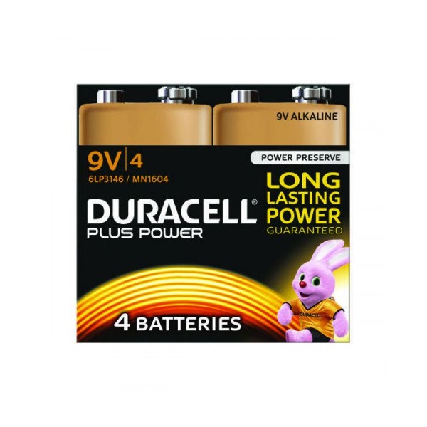 Click for a bigger picture.Duracell Plus 9V Alkaline Batteries (Pack