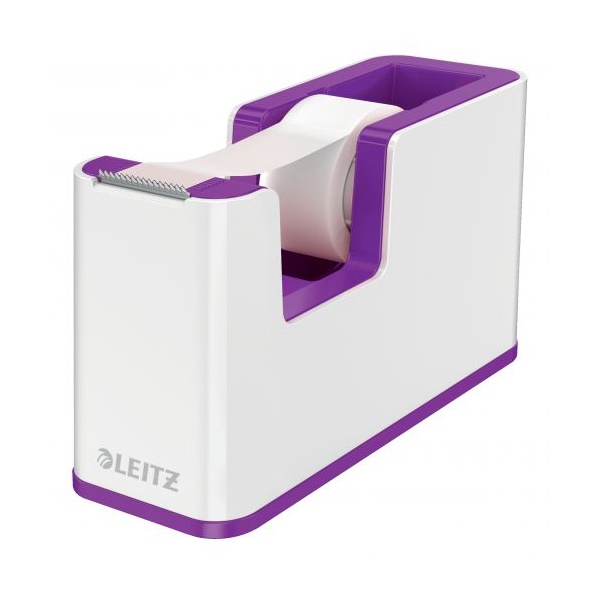Click for a bigger picture.Leitz WOW Tape Dispenser White/Purple 5364