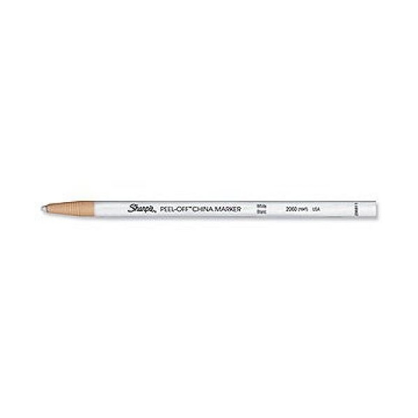 Click for a bigger picture.Sharpie Peel-Off China Marker White (Pack