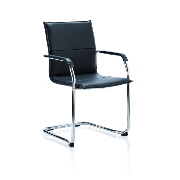 Click for a bigger picture.Echo Cantilever Chair Black Soft Bonded Le