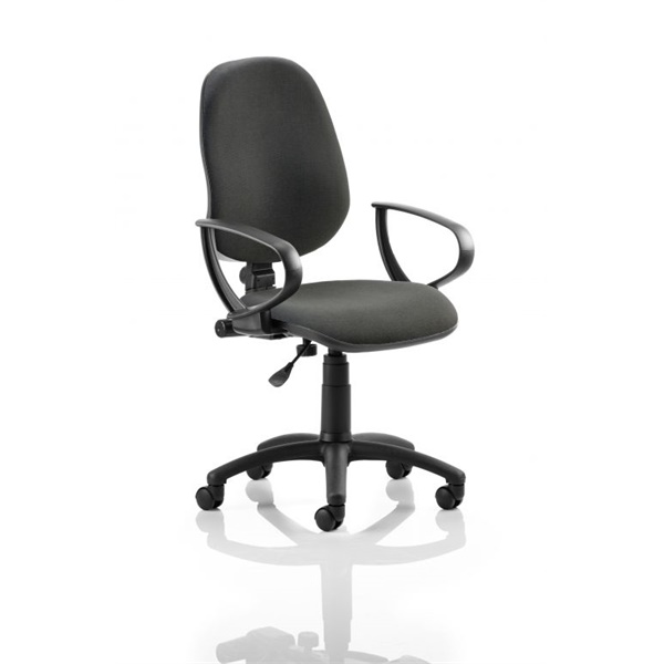Click for a bigger picture.Eclipse Plus I Black Chair With Loop Arms