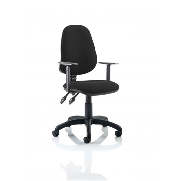 Click for a bigger picture.Eclipse Plus II Chair Black Adjustable Arm