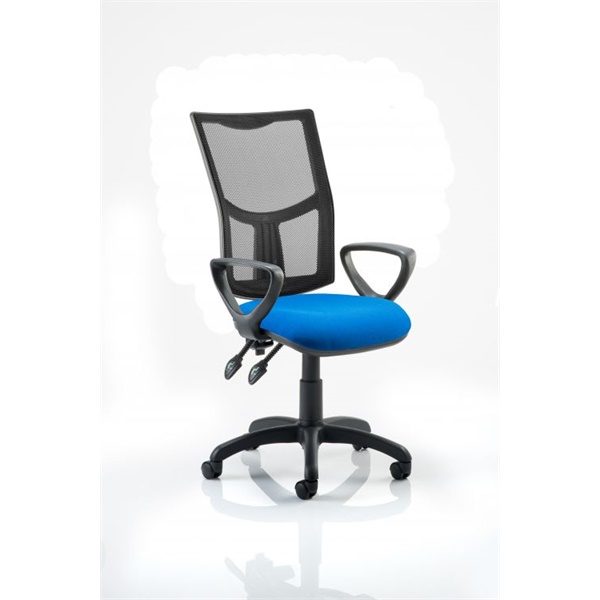 Click for a bigger picture.Eclipse Plus II Mesh Chair Blue Loop Arms