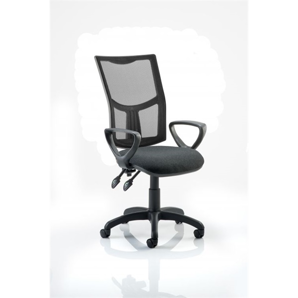 Click for a bigger picture.Eclipse Plus II Mesh Chair Charcoal Loop A
