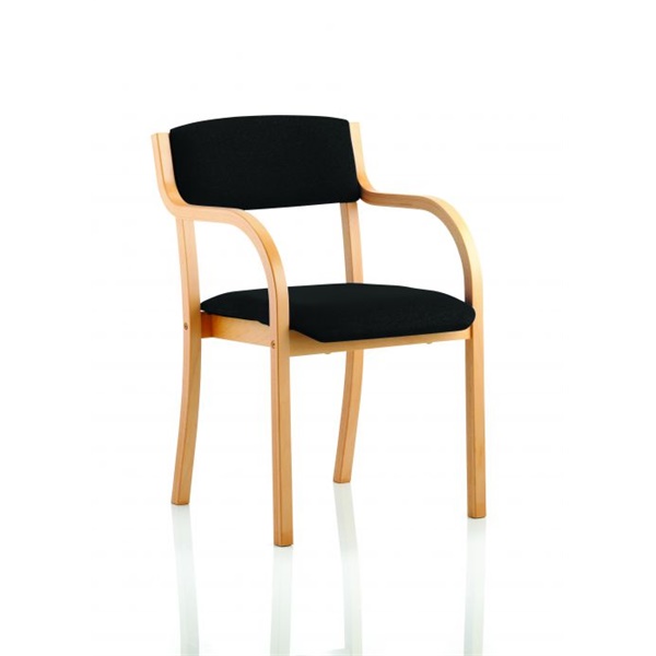 Click for a bigger picture.Madrid Visitor Chair Black With Arms BR000