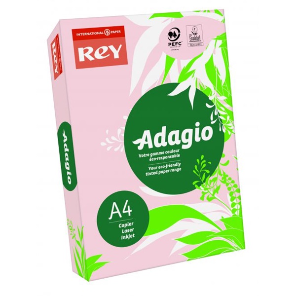 Click for a bigger picture.Rey Adagio Card A4 160gsm Pink (Ream 250)