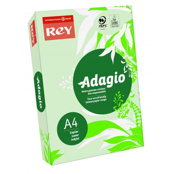 Click for a bigger picture.Rey Adagio Card A4 160gsm Green (Ream 250)