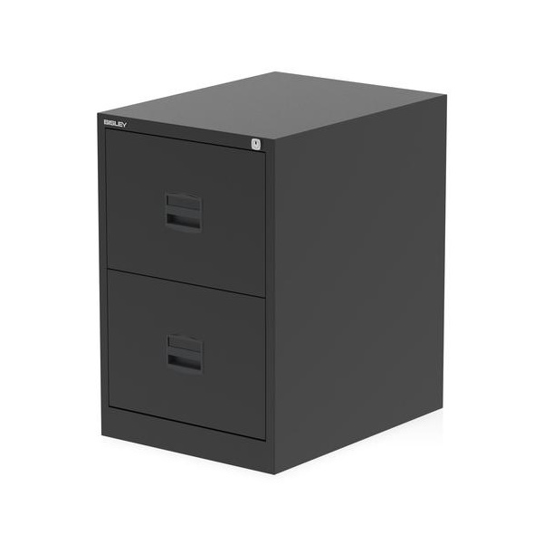 Click for a bigger picture.Qube by Bisley 2 Drawer Filing Cabinet Bla