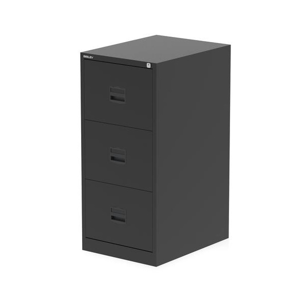 Click for a bigger picture.Qube by Bisley 3 Drawer Filing Cabinet Bla