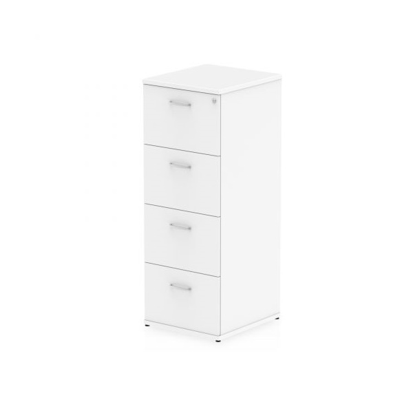 Click for a bigger picture.Impulse 4 Drawer Filing Cabinet White I000