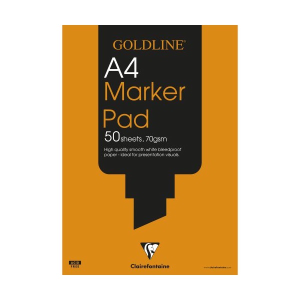Click for a bigger picture.Clairefontaine Goldline A4 Marker Pad 70gs