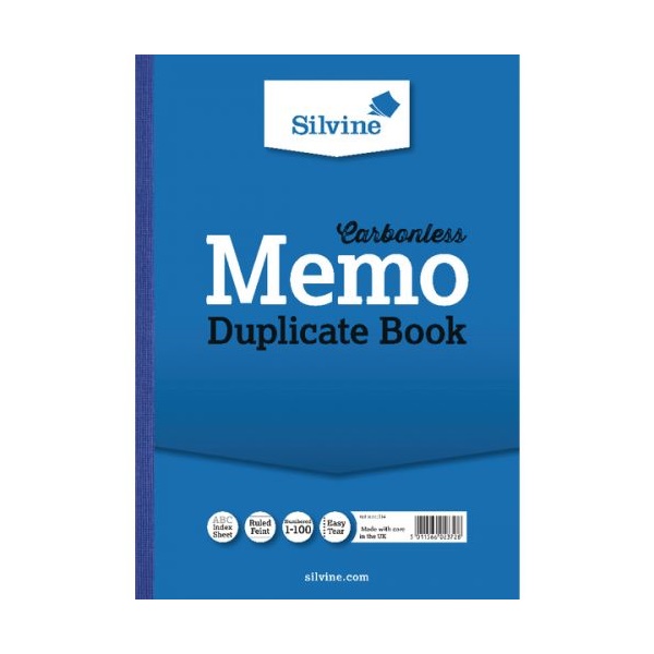 Click for a bigger picture.Silvine A4 Duplicate Book Carbonless Ruled