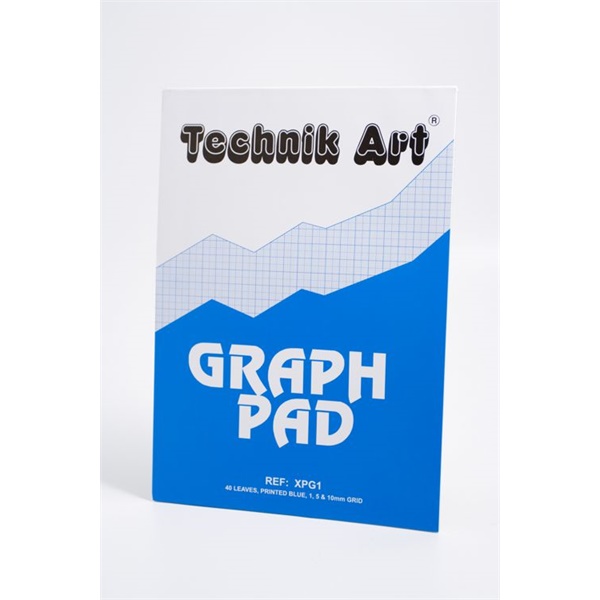 Click for a bigger picture.Technik Art A4 Graph Pad 1 and 5 and 10mm