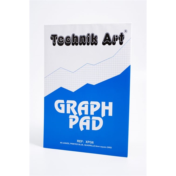 Click for a bigger picture.Technik Art A4 Graph Pad 5mm Quadrille 70g