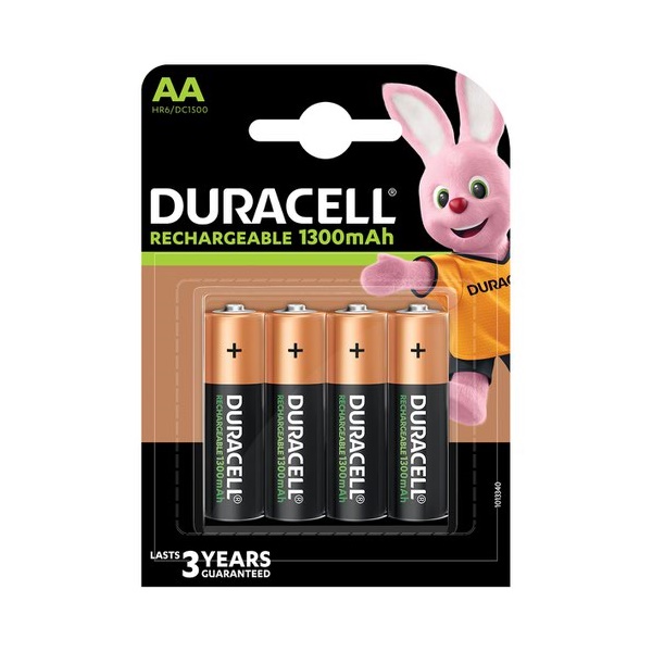 Click for a bigger picture.Duracell AA Rechargeable Batteries 1300mAh