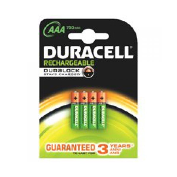 Click for a bigger picture.Duracell AAA Rechargeable Batteries 750mAh