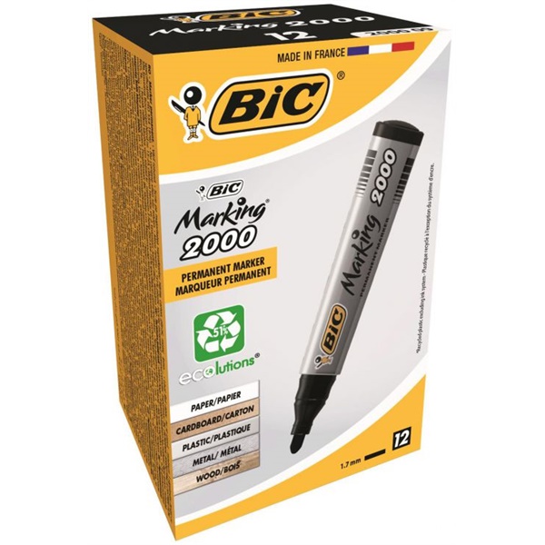 Click for a bigger picture.Bic Marking 2000 Permanent Marker Bullet T