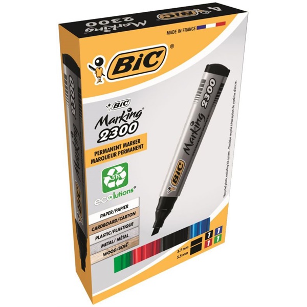 Click for a bigger picture.Bic Marking 2300 Permanent Marker Chisel T
