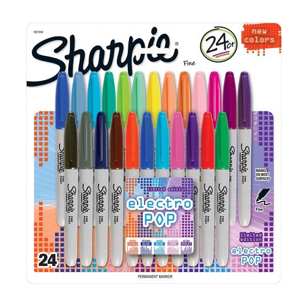 Click for a bigger picture.Sharpie Permanent Marker Assorted (Pack 24