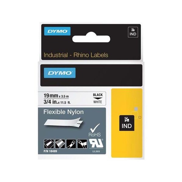 Click for a bigger picture.Dymo Rhino Industrial Nylon Tape 19mmx3.5m