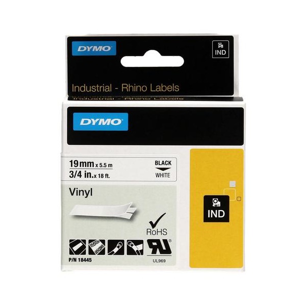 Click for a bigger picture.Dymo Rhino Industrial Vinyl Tape 19mmx5.5m