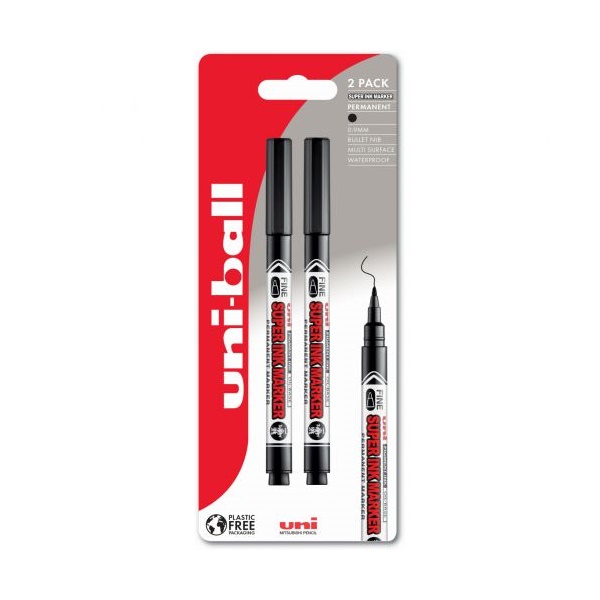 Click for a bigger picture.uni Super Ink Permanent Marker Bullet Tip