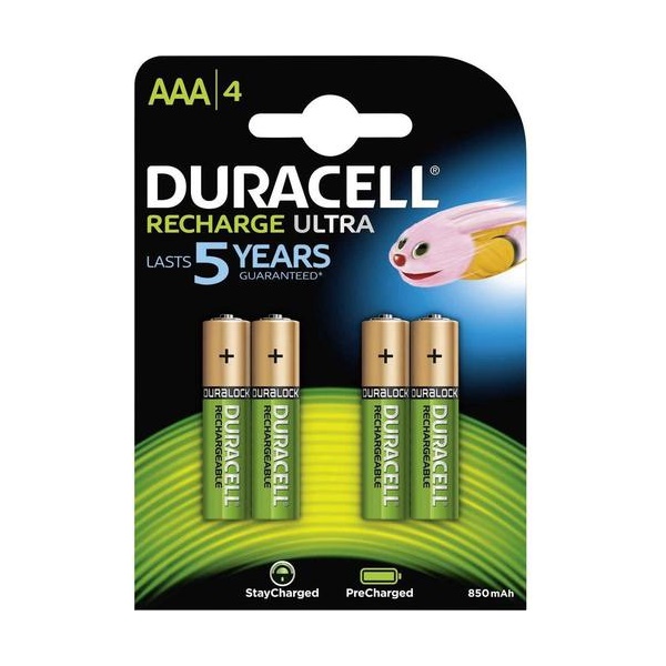 Click for a bigger picture.Duracell AAA Rechargeable Batteries 900mAh