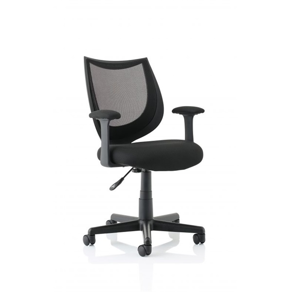 Click for a bigger picture.Camden Mesh Chair with Arms Black OP000238