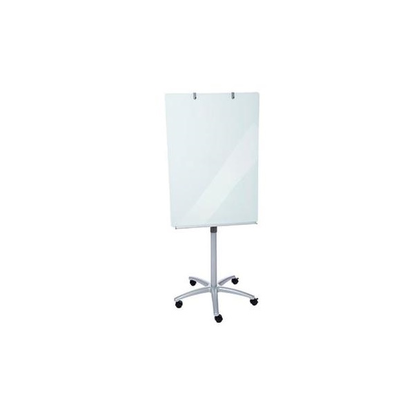 Click for a bigger picture.Dahle Glass Mobile Flipchart Easel Magneti
