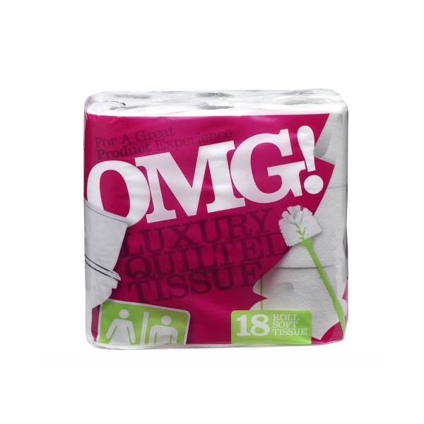 Click for a bigger picture.OMG Toilet Roll 2 Ply White (Pack 18) 1102