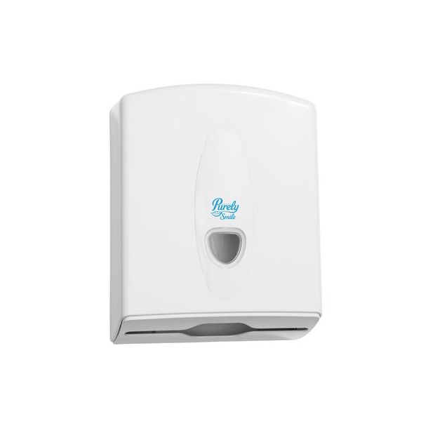 Click for a bigger picture.Purely Smile Hand Towel Dispenser White PS