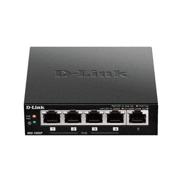 Click for a bigger picture.D-Link 5 Port Desktop Gigabit Power over E