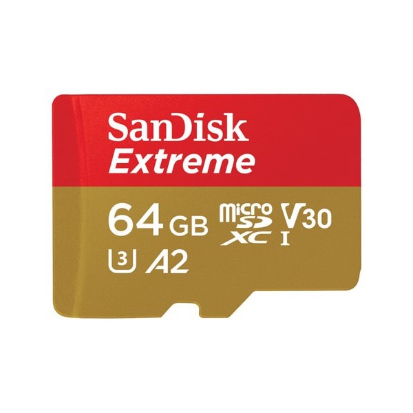 Click for a bigger picture.SanDisk Extreme 64GB MicroSDXC UHS-I Class