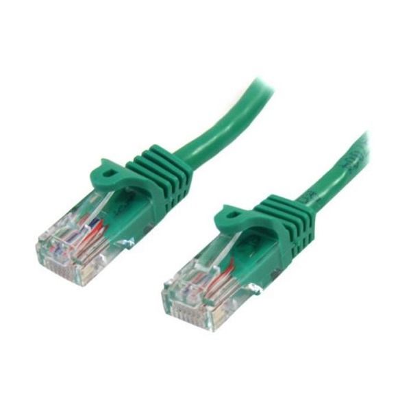 Click for a bigger picture.StarTech.com 1m Green Snagless Cat5e Patch