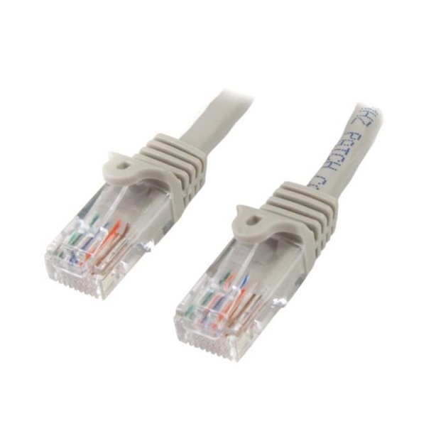 Click for a bigger picture.StarTech.com 1m Grey Snagless Cat5e Patch