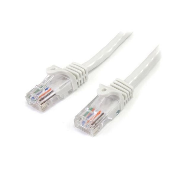 Click for a bigger picture.StarTech.com 1m White Snagless Cat5e Patch
