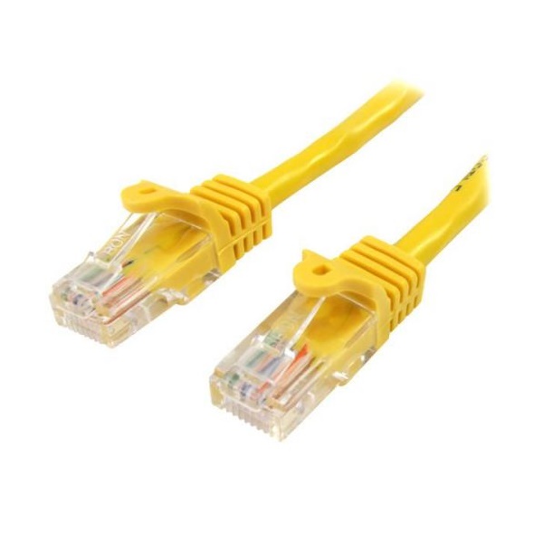 Click for a bigger picture.StarTech.com 1m Yellow Snagless Cat5e Patc
