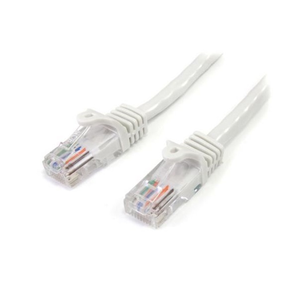 Click for a bigger picture.StarTech.com 3m White Snagless Cat5e Patch