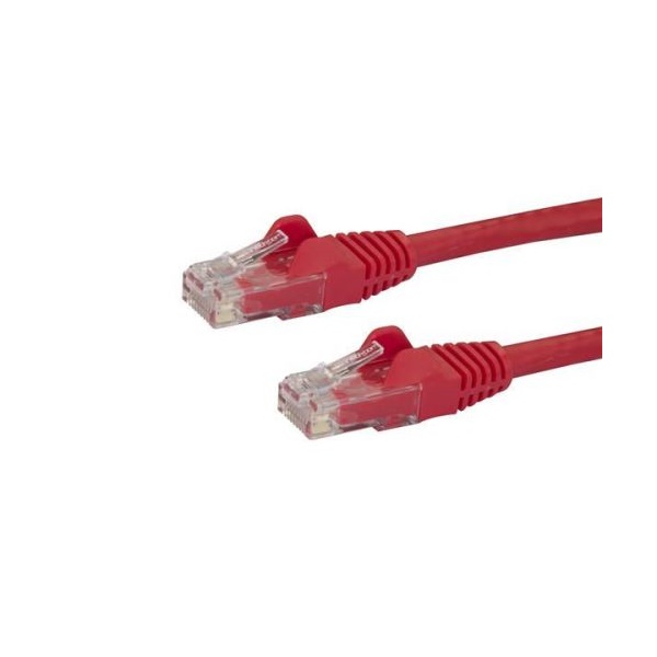 Click for a bigger picture.StarTech.com 0.5m Red Snagless Cat6 Patch
