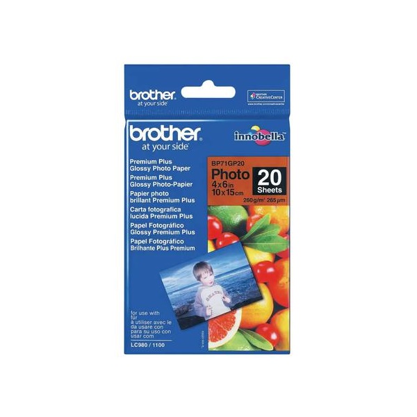 Click for a bigger picture.Brother Premium White Glossy Photo Paper 4