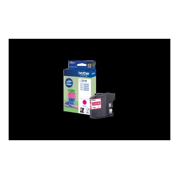 Click for a bigger picture.Brother Magenta Ink Cartridge 4ml - LC221M