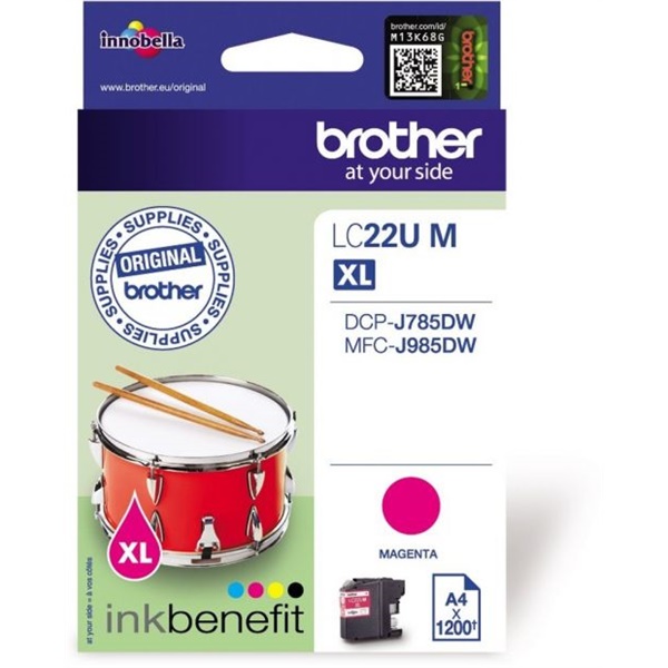 Click for a bigger picture.Brother Magenta Ink Cartridge 15ml - LC22U
